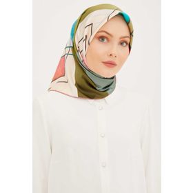 Armine 8939-54 Fuşya Desenli Tivil İpek Eşarp