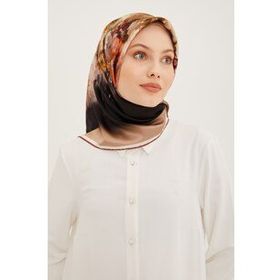 Armine 8949D Renkli Twill İpek Eşarp