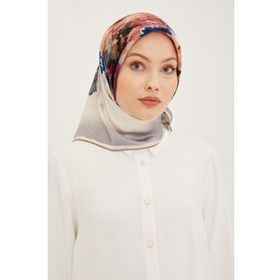 Armine 8949D Renkli Twill İpek Eşarp