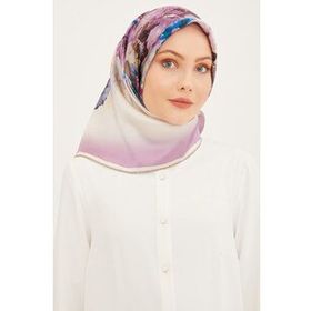 Armine 8949D Renkli Twill İpek Eşarp