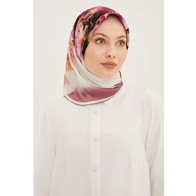 Armine 8949D Renkli Twill İpek Eşarp