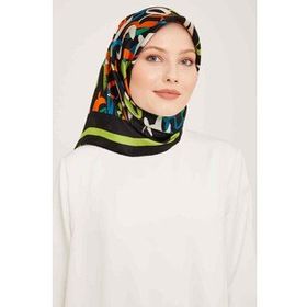 Armine 9006-03 Yağ Yeşili Harf Desenli Eşarp