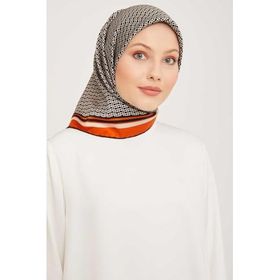 Armine 9026-37 Turuncu Desenli Eşarp