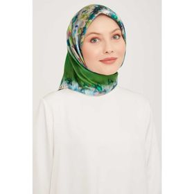 Armine 9043-54 Yeşil Desenli Eşarp