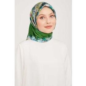 Armine 9043-54 Yeşil Desenli Eşarp