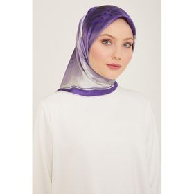Armine 9100-08 Mor Çiçek Desen Tivil İpek Eşarp