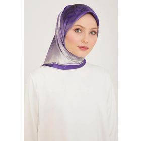 Armine 9100-08 Mor Çiçek Desen Tivil İpek Eşarp