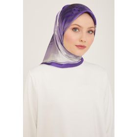 Armine 9100-08 Mor Çiçek Desen Tivil İpek Eşarp