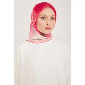 Armine 9100-33 Şeker Pembe Çiçek Desen Sura İpek Eşarp