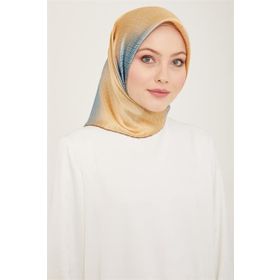 Armine 9104-09 Dore Geçişli Monogram Desen Tivil İpek Eşarp
