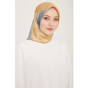 Armine 9104-09 Dore Geçişli Monogram Desen Tivil İpek Eşarp