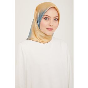 Armine 9104-09 Dore Geçişli Monogram Desen Tivil İpek Eşarp