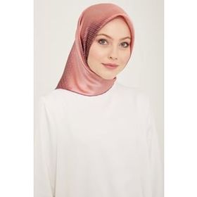 Armine 9104-10 Mor Geçişli Monogram Desen Tivil İpek Eşarp