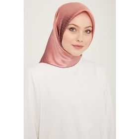 Armine 9104-10 Mor Geçişli Monogram Desen Tivil İpek Eşarp