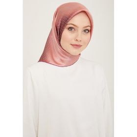 Armine 9104-10 Mor Geçişli Monogram Desen Tivil İpek Eşarp