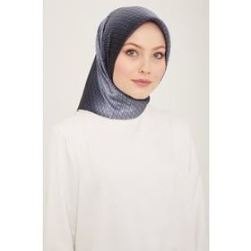 Armine 9104-22 Gümüş Geçişli Monogram Desen Tivil İpek Eşarp