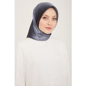 Armine 9104-22 Gümüş Geçişli Monogram Desen Tivil İpek Eşarp