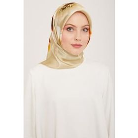 Armine 9105-50 Soft Yeşil Çiçek Desen Sura İpek Eşarp