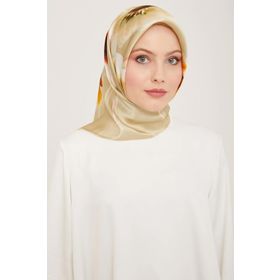 Armine 9105-50 Soft Yeşil Çiçek Desen Sura İpek Eşarp