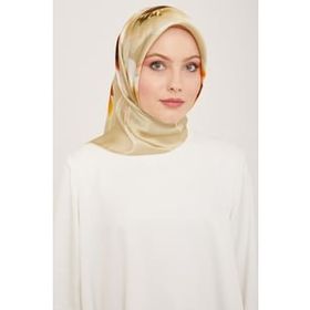 Armine 9105-50 Soft Yeşil Çiçek Desen Sura İpek Eşarp
