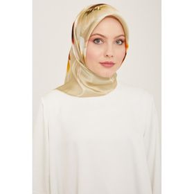 Armine 9105-50 Soft Yeşil Çiçek Desen Sura İpek Eşarp