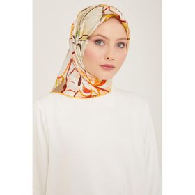 Armine 9110-31 Taş Çiçek Desen Sura İpek Eşarp