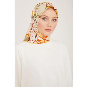 Armine 9110-31 Taş Çiçek Desen Sura İpek Eşarp