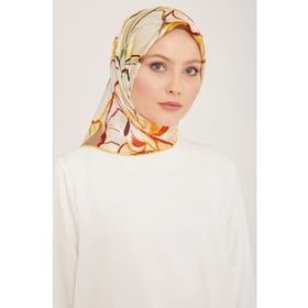 Armine 9110-31 Taş Çiçek Desen Sura İpek Eşarp