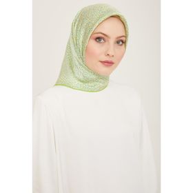Armine 9113-01 Fosfor Yeşil Puantiye Desen Sura İpek Eşarp