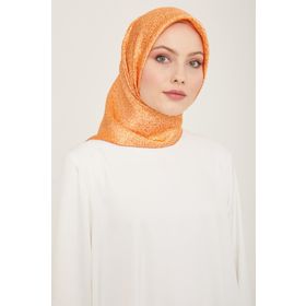 Armine 9113-51 Açık Turuncu Puantiye Desen Tivil İpek Eşarp