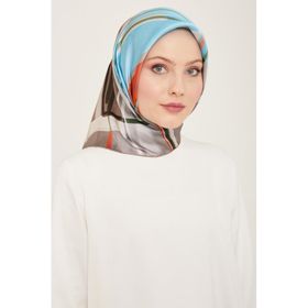 Armine 9113-51 Antrasit Gri Karma Desen Sura İpek Eşarp