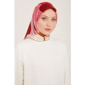 Armine 9119-05 Pembe-şeker Pembe Lale Desen Tivil İpek Eşarp