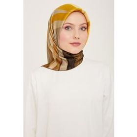 Armine 9131-52 Haki Fırça Desen Sura İpek Eşarp