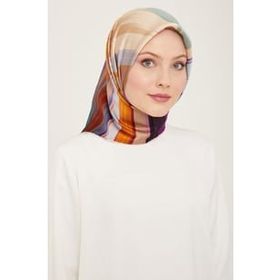 Armine 9131-80 Mor Fırça Desen Tivil İpek Eşarp