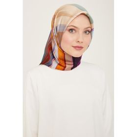 Armine 9131-80 Mor Fırça Desen Tivil İpek Eşarp