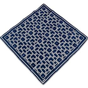 Armine 9132-88 Lacivert Geometrik Desen Tivil İpek Eşarp