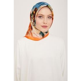 Armine 9133-35 Turuncu İpek Eşarp