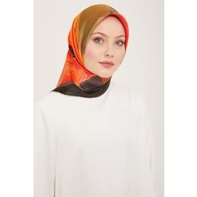 Armine 9145-34 Taba Batik Desen Sura İpek Eşarp