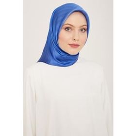 Armine 9150-07 Mavi Çizgili Degrade Desen Sura İpek Eşarp