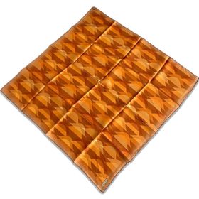 Armine 9169-05 Turuncu Geometrik Desen Sura İpek Eşarp