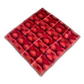 Armine 9169-84 Kırmızı Geometrik Desen Sura İpek Eşarp