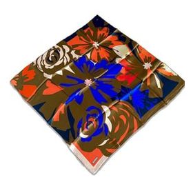 Armine 9170-36 Turuncu Saks Karma Desen Sura İpek Eşarp