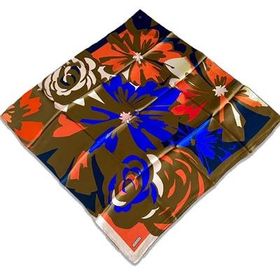 Armine 9170-36 Turuncu Saks Karma Desen Sura İpek Eşarp
