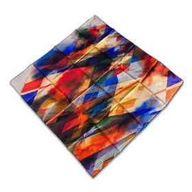 Armine 9171-81 Turuncu Geometrik Desen Tivil İpek Eşarp