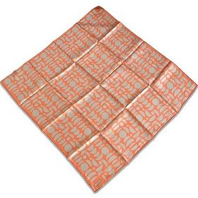 Armine 9174-05 Turuncu Geometrik Desen Tivil İpek Eşarp
