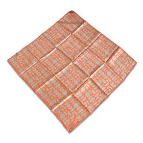 Armine 9174-05 Turuncu Geometrik Desen Tivil İpek Eşarp