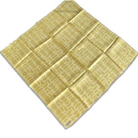 Armine 9174-07 Sarı Geometrik Desen Tivil İpek Eşarp