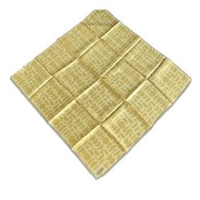 Armine 9174-07 Sarı Geometrik Desen Tivil İpek Eşarp