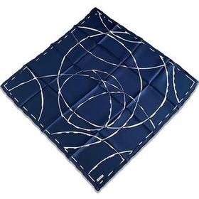 Armine 9176-02 Lacivert Geometrik Desen Sura İpek Eşarp