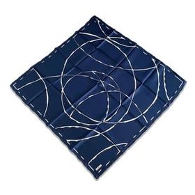 Armine 9176-02 Lacivert Geometrik Desen Sura İpek Eşarp